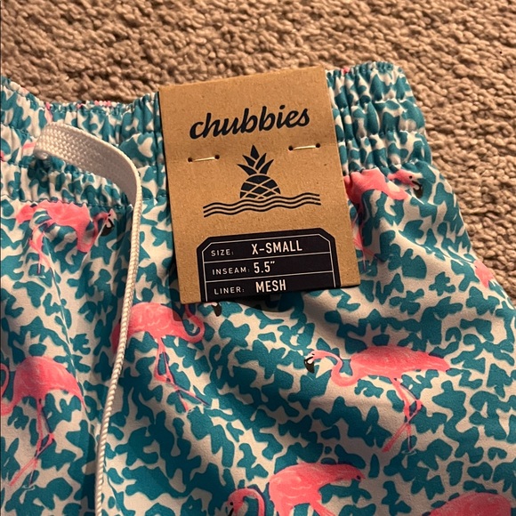 Chubbies Men Aqua and Pink Flamingo 🦩 Shorts - Picture 2 of 5